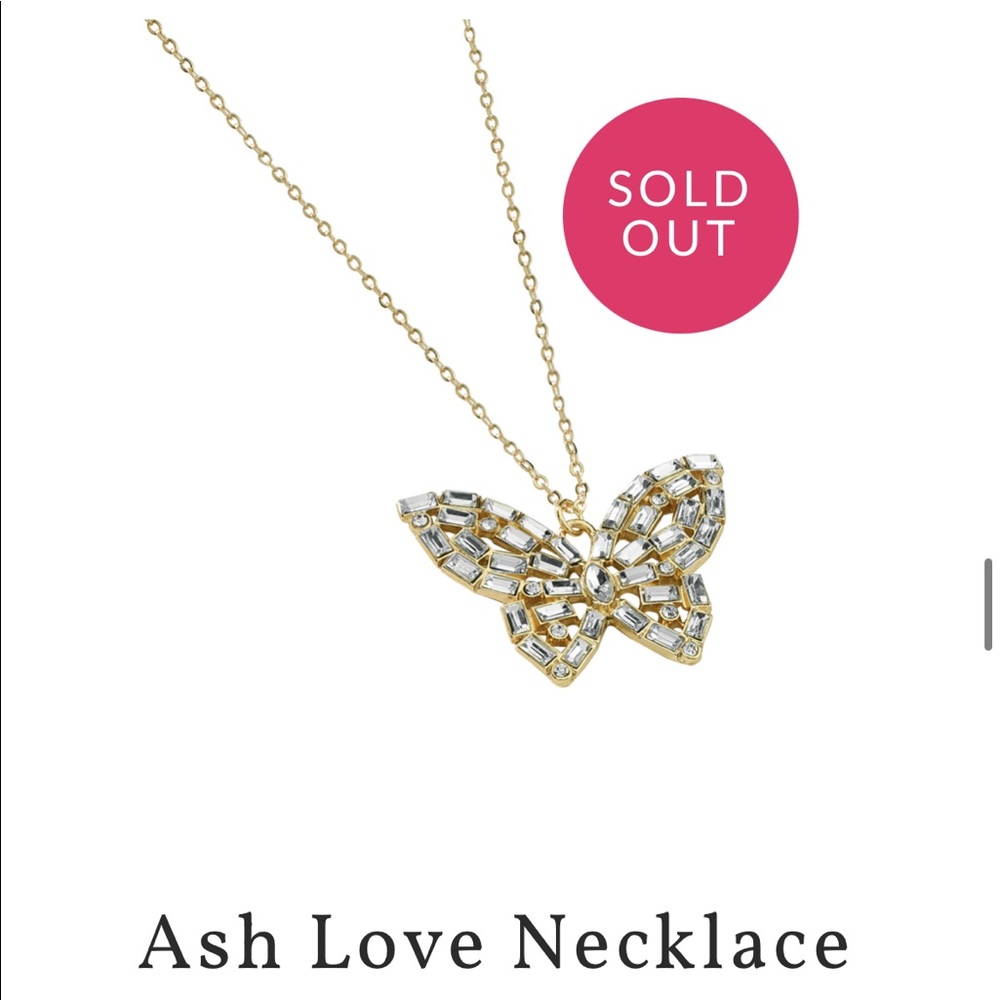 Park Lane “sparkle box” Ash Love butterfly necklace